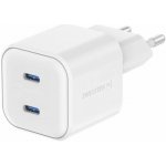 Swissten síťový adaptér gan 2x usb-c 20w power delivery bílý – Zboží Živě