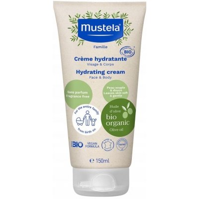 Mustela BIO Hydrating Cream with Olive Oil hydratační krém na obličej a tělo pro děti od narození 150 ml – Sleviste.cz