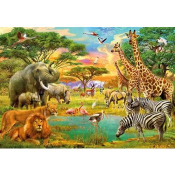 W+G 154 Fototapeta Africká zvířata, osmidílná, rozměry 366 x 254 cm