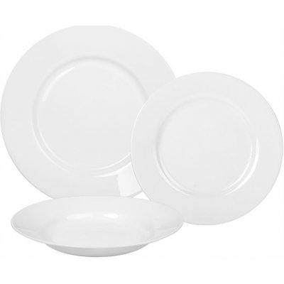 Luminarc Komplet JÍDELNÍ SERVIS 6 osob Plumi Everyday BÍLÝ 18 ks – Sleviste.cz