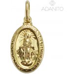 Adanito BRP1221G2 Zlatý přívěsek Panna Marie zázračná medaile – Hledejceny.cz