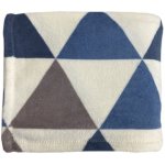 Home Elements Mikro flanel deka Trojúhelníky modrá a bílá 150x200 – Sleviste.cz