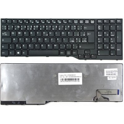 česká klávesnice Fujitsu Lifebook A514 A544 A554 A555 AH544 AH555 AH564 černá UK/CZ/SK dotisk