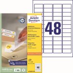 Avery Zweckform L4736REV-100 Snímatelné etikety 45,7x21,2mm 4800 ks bílá – Hledejceny.cz