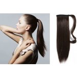 Clip in příčesek culík / cop 100% japonský kanekalon 60cm tmavě hnědý – Zboží Mobilmania