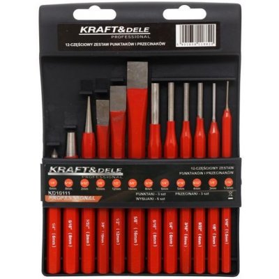 KRAFT&DELE Sada průbojníků a sekáčů 12ks KD10111 – HobbyKompas.cz