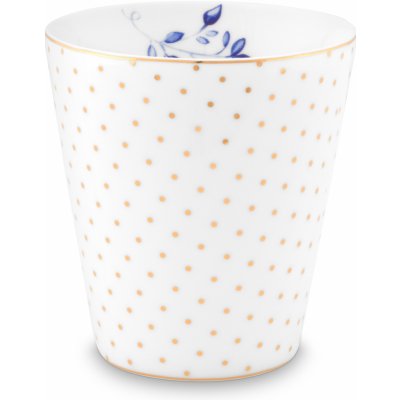 PIP Studio Hrnek malý bez ouška Royal Dots White 230 ml – Zboží Mobilmania