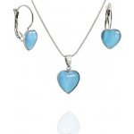 Foxette Set šperků Srdíčka Sea Opal Bílá JF_0125 – Hledejceny.cz