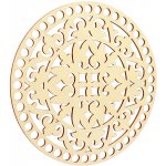 Dřevěný svět online Víko na košík kruh Ø 20 cm bříza ornament – Zboží Mobilmania