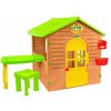 Dětské hřiště MOCHTOYS zahradní domeček s piknikovým stolem a židličkou