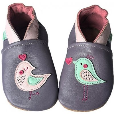 Hopi Hop kožené capáčky Barefoot Ptáček Violet – Sleviste.cz
