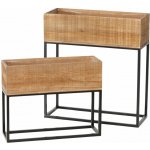 Boltze Sada kovových stojanů na květiny ANETA hnědý 40-59,5 cm – Zboží Dáma