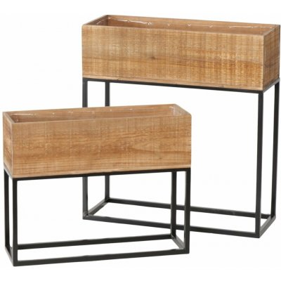 Boltze Sada kovových stojanů na květiny ANETA hnědý 40-59,5 cm – Zboží Dáma