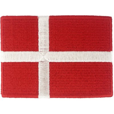 Nažehlovací nášivka Dánsko vlajka 8,8 cm x 6,3 cm – Sleviste.cz