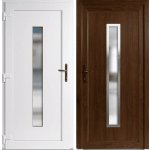 OknaDvereNaMiru.cz Vchodové dveře INOX Hana Zlatý dub / Bílá 90 x 210 cm – Hledejceny.cz