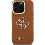 Guess PU Grained 4G Logo Stand Camera Frame pro iPhone 16 Pro Brown – Zboží Mobilmania