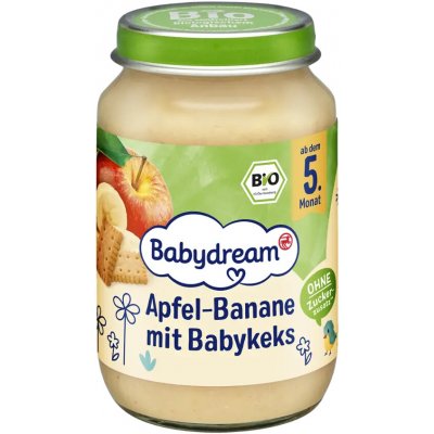 Babydream BIO jablko, banán a keksy 190 g – Zboží Dáma