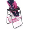 Výbavička pro panenky Bayer Chic Jídelní židlička pro panenku 65533, modrá/růžová