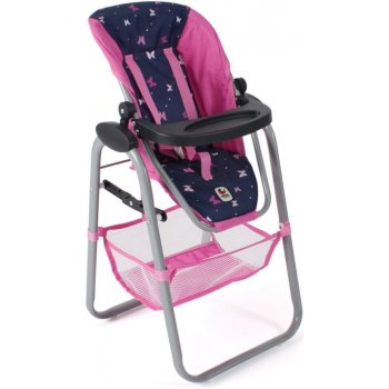 Bayer Chic Jídelní židlička pro panenku 65533, modrá/růžová