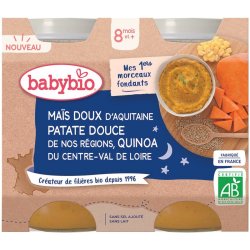 Babybio Bio sladká kukuřice, sladké brambory a quinoa 2 x 200 g