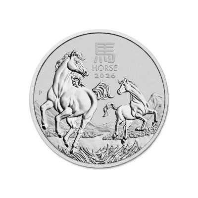 The Perth Mint Lunární série III. Rok kone stříbrná mince 2026 1000 g – Zboží Dáma