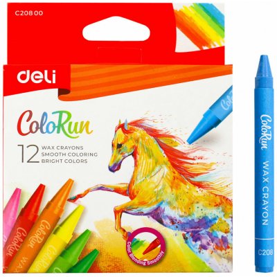 Voskovky DELI 12 barev ColoRun EC20800 – Zboží Dáma