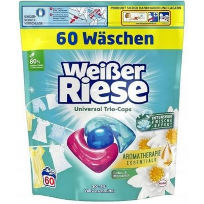 Weisser Riese Universal Aromatherapie Lotus & Mandlový olej Kapsle na praní 60 PD – Hledejceny.cz