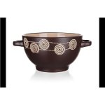 Banquet miska keramická s uchem SPIRÁLA 660 ml tmavě hnědá – Zbozi.Blesk.cz