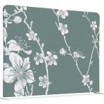 Jansen Display Potištěná látková dělící stěna 150-150 Oboustranný Japonské třešňové květy zelené, 1500 x 1500 mm – Zboží Živě