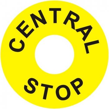 CENTRAL STOP | Samolepka, Prum. 6 cm