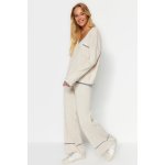 Trendyol béžová extra široká sada top-top s pleteným materiálem – Zboží Dáma