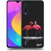 Pouzdro a kryt na mobilní telefon Xiaomi Picasee silikonový černý obal pro Xiaomi Mi 9 Lite - Flamingos pár