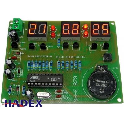 HADEX Digitální hodiny LED SH-E 879 s AT89C2051