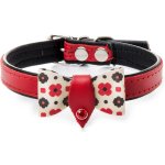 JK AIMALS Kožený obojek s mašlí – Sleviste.cz