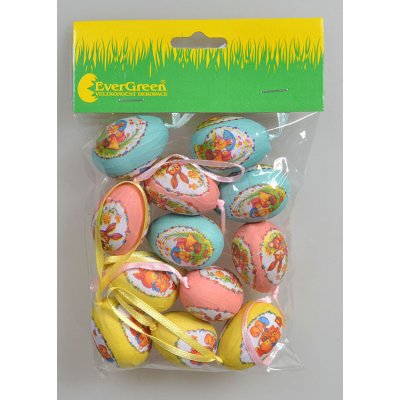 Vejce s obrázkem závěs x 12 ks, výška 4 cm 380085 – Zboží Mobilmania
