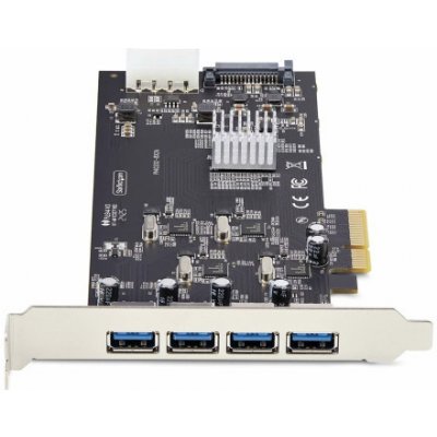 StarTech.com 4-Port USB-A PCIe Card, USB 3.2 5Gbps, 4x USB Controllers - USB adaptér - PCIe 2.0 x4 - USB 3.2 Gen 1 x 4 - cerná - pro P/N: FCREADMICRO3V2, USB315AC1M, USB3S2SAT3CB – Zboží Mobilmania