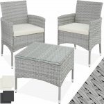 tectake 403702 zahradní ratanový nábytek lucern 2+1 světle šedá – Zboží Mobilmania