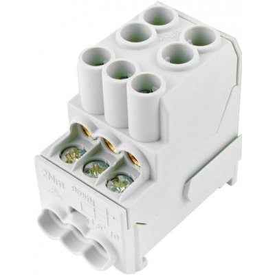 Eleman Blok pro rozdělení fází UVB 100 L, 1pól., 100A, 690V, šedý, DIN, 3164 – Sleviste.cz