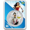 9Fine Mint Samoa stříbrná DC Comics Wonder Woman barevná TEP 2024 1 oz