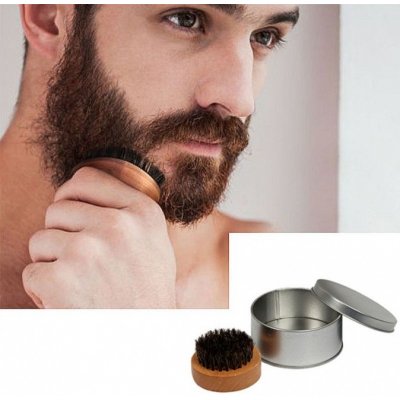 Beard Brush SL1600 Kulatý dřevěný kartáč na vousy, kančí štětiny průměr 65mm – Zboží Mobilmania