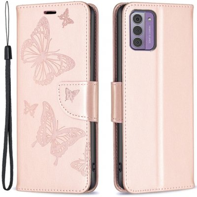 Butterfly knížkové na Nokia G42 - růžovozlaté – Zboží Mobilmania