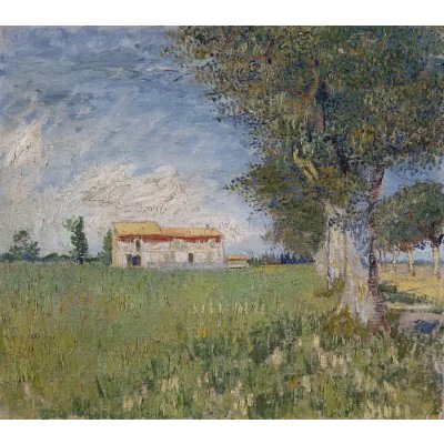 Obrazy - Gogh, Vincent van: Statek v polích - reprodukce obrazu