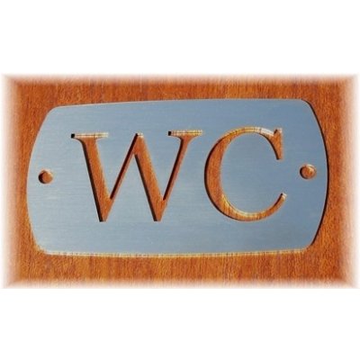 Harmony CEDULKA NA DVEŘE - WC, nerez, 75 x42 mm SHAR 305HR – Zboží Dáma