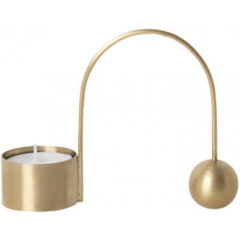 Ferm Living Svícen na čajovou svíčku Balance, brass