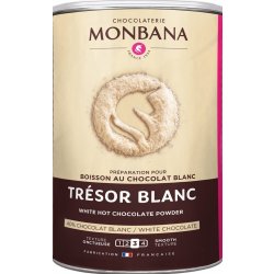 Monbana Tresor bílá čokoláda v plechovce 500 g