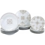 by inspire porcelánová sada talířů Ronda Baroko taupe 18 ks – Hledejceny.cz
