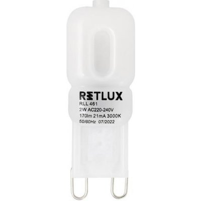 RETLUX žárovka LED G9 2W bílá teplá RLL 461