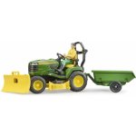 Bruder 62104 BWORLD Zahradní traktor John Deere X949 s figurkou a příslušenstvím – Zboží Dáma
