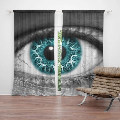 Sablio Závěs Modré oko: 2ks 140x250cm – Hledejceny.cz