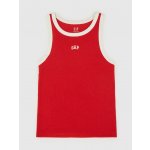GAP Žebrovaný top s logem dámské červená – Zboží Mobilmania